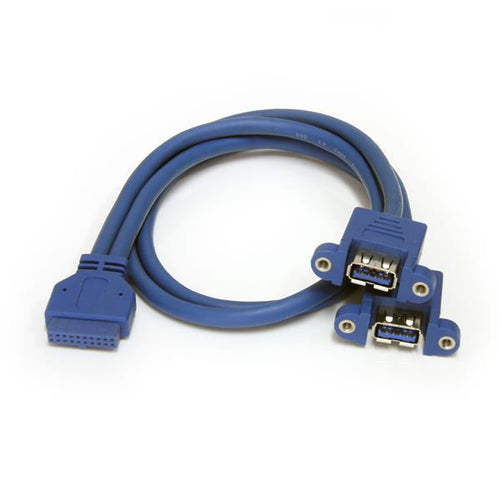 StarTech.com 2 Port Panel Mount USB 3.0 Cable - USB A to Motherboard Header Cable F/F StarTech.com 2 Port Panel Mount USB 3.0 Cable - USB A to Motherboard Header Cable F/F